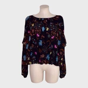 Free People Wild Flower Honey Blouson Top